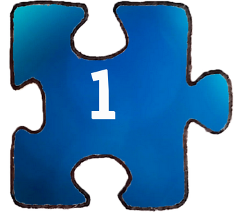 pièce 1 puzzle bleu
