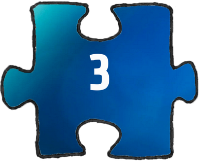 pièce puzzle 3 bleu